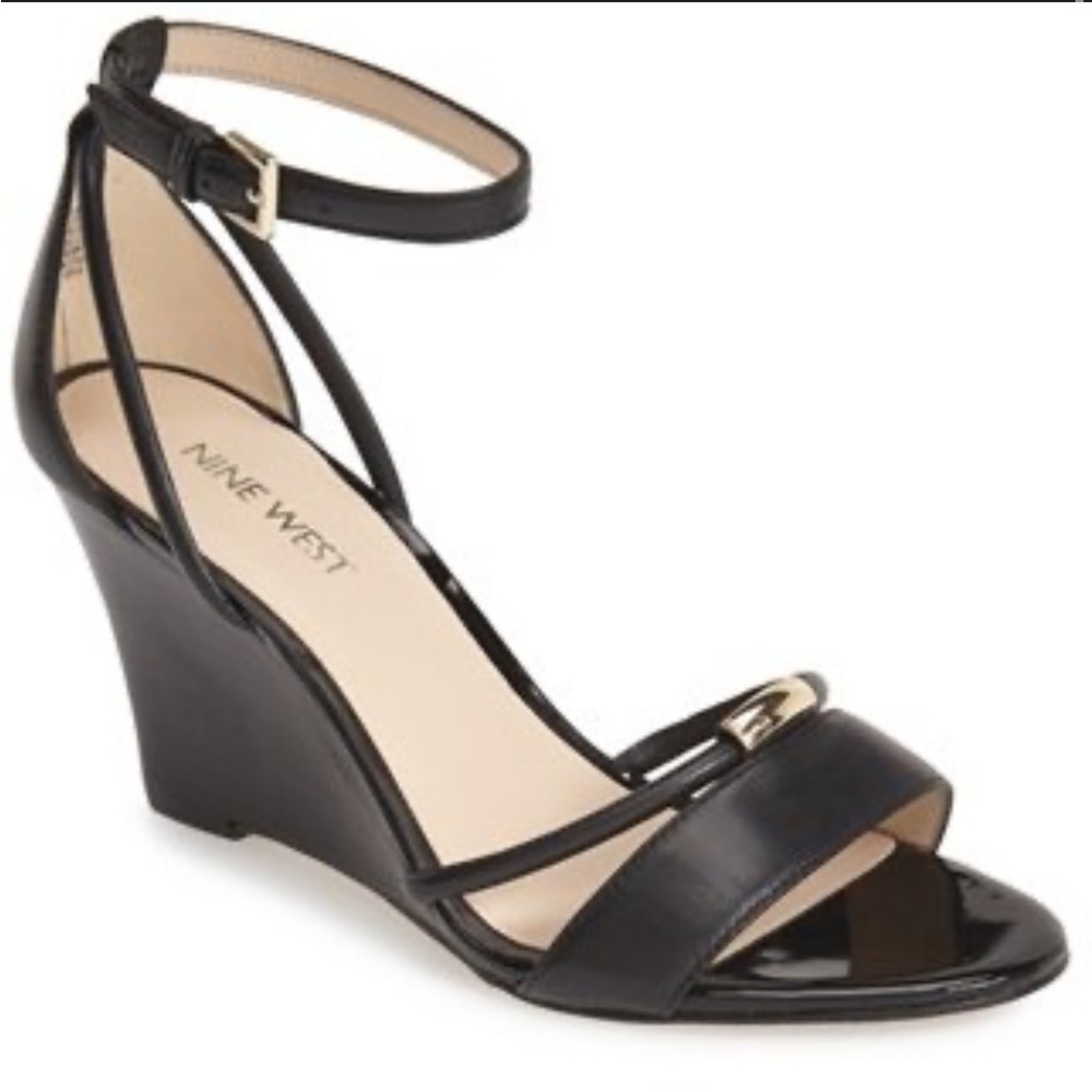 Nine West Fastness Ankle Strap Wedge Sandals | 8.5
